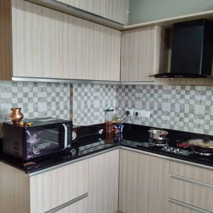 2 bhk semi furnished flat for rent in vajram elina, hegde nagar, measuring 1200 sqft