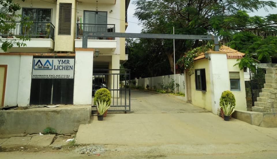 2 BHK Fully Furnished Flat for Rent in Ymr Lichen, Narayanapura , Hennur Main Road, Measuring 1100 Sqft ,