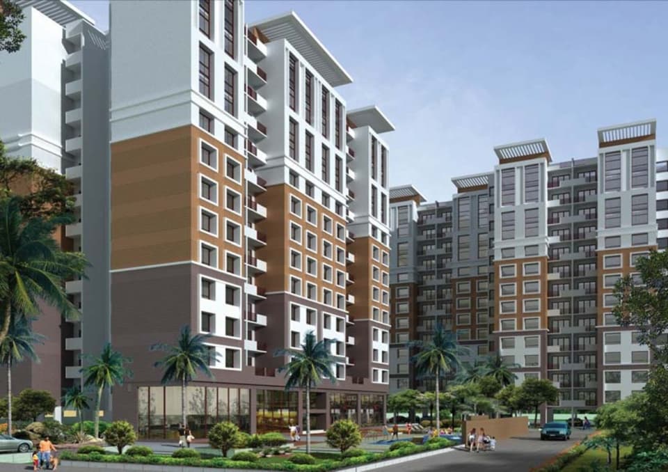 3 bhk semi furnished flat for rent in kolte patil raaga, kannur, hennur  bagalur road, measuring 1300 sqft.